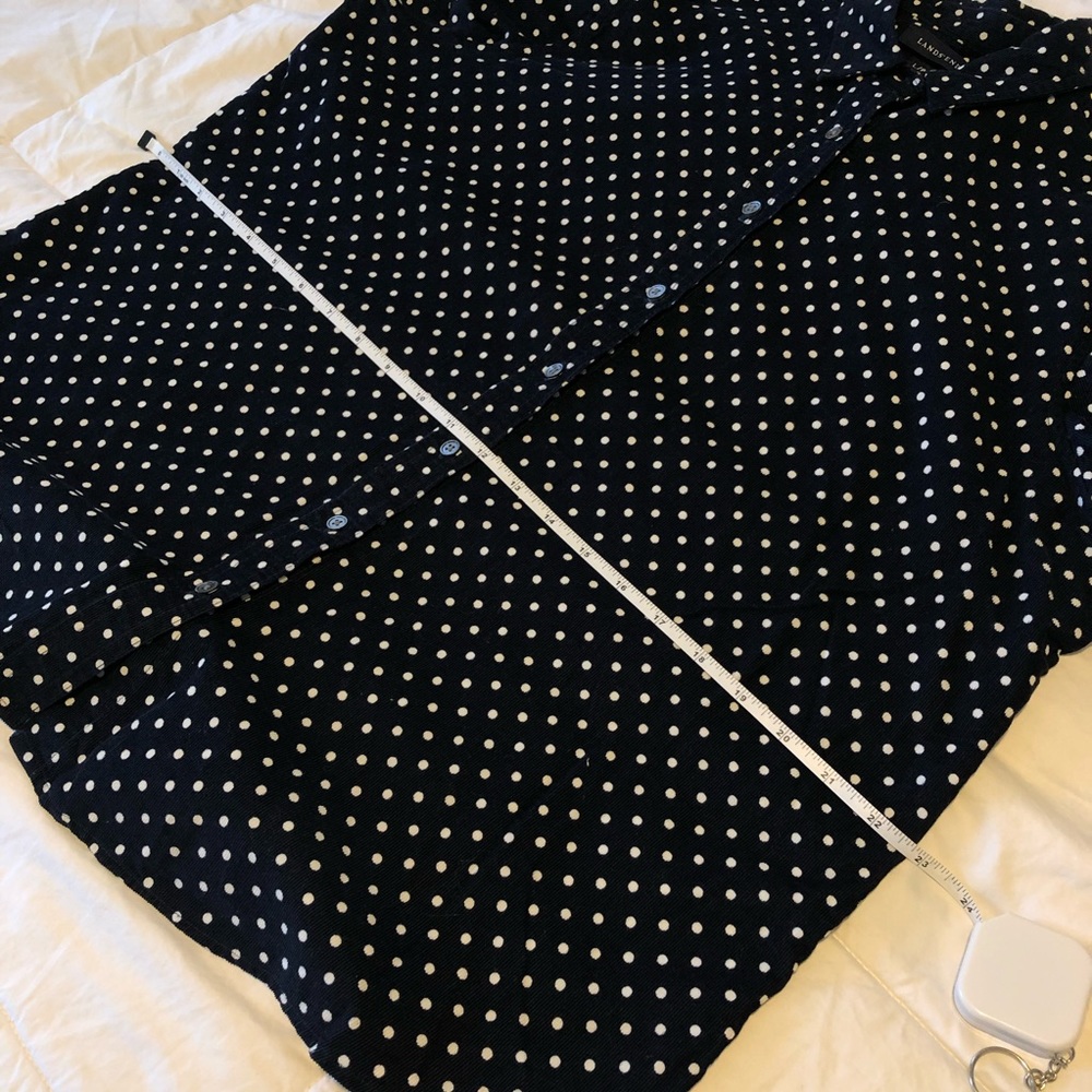 💖Lands End Polka Dot corduroy Top - Picture 5 of 8